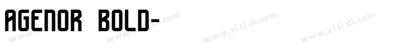 Agenor bold字体转换